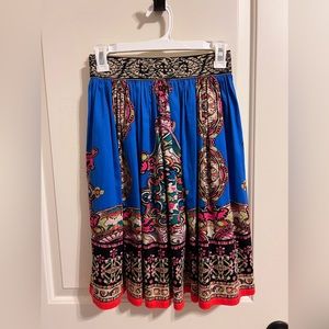 Flying Tomato Size SMALL Skirt Colorful Boho Embroidered Waist Band S